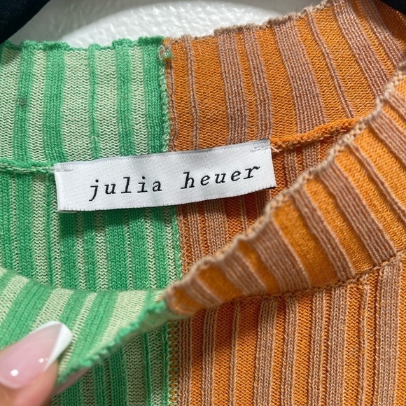 Julia Heuer Fred Top Green/Orange - Picture 2 of 5